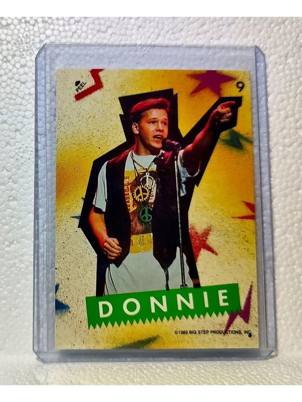 Donnie 1989 New Kids on the Block #9 Sticker Trading Card